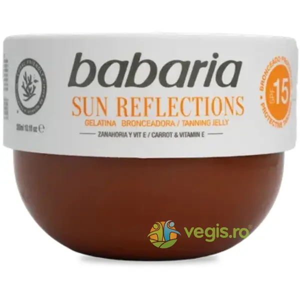Gel pentru Accelerarea Bronzului cu Extract de Morcov si Vitamina E SPF15 Sun Reflections 300ml