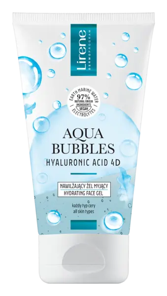Gel pentru curatare faciala cu acid hialuronic Aqua Bubbles, 150ml, Lirene