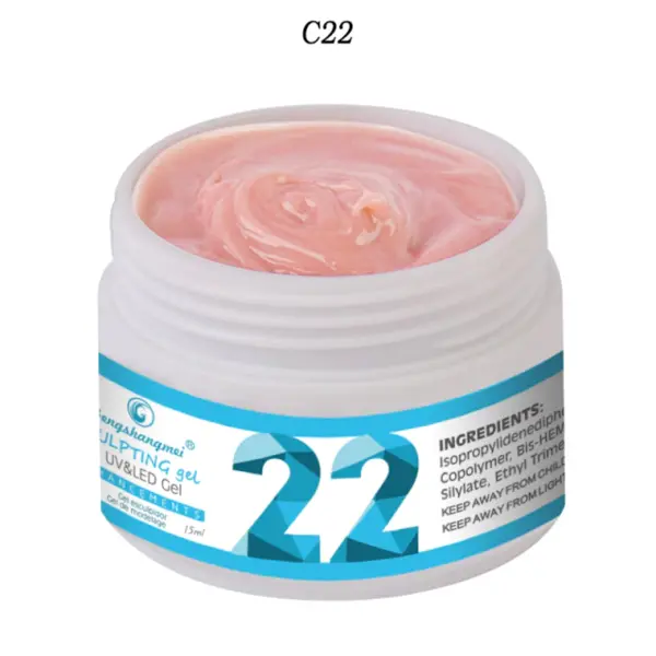 Gel UV Construcție FSM Nr. 22 50ml | Roz Nude Natural Neutru | fsm-romania.ro