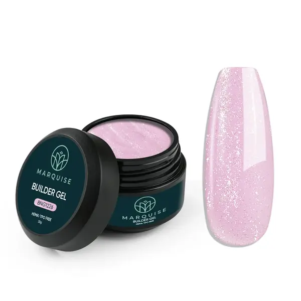Gel UV Constructie Unghii HEMA/TPO FREE, Marquise, Glitter BNG1226, 30 g