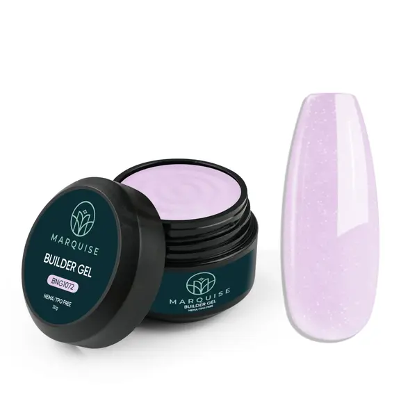 Gel UV Constructie Unghii HEMA/TPO FREE, Marquise, Glitter BNG1072, 30 g