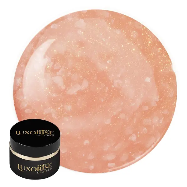 Gel UV Constructie Unghii RevoFlex Blooming Grace LUXORISE 15ml, Amber Blush