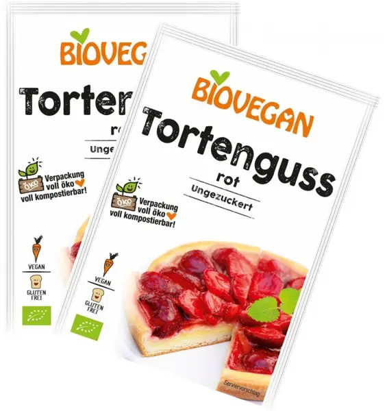 Gelatina vegana rosie fara gluten - 2 xg