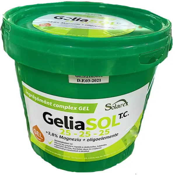 Geliasol 25-25-25+3,8MGO 12 kg, ingrasamant/ fertilizant fertirigare, NPK echilibrat+ Magneziu si microelemente, Solarex - Default Title