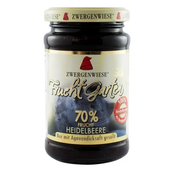Gem BIO de Afine, Indulcit cu Sirop de Agave, 225 g, Zwergenwiese