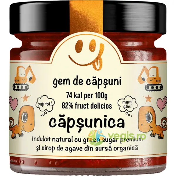 Gem de Capsuni fara Zahar Adaugat Secretele Evei 250g
