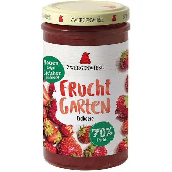 Gem de capsuni indulcit cu nectar de agave fara gluten, eco - 225 g