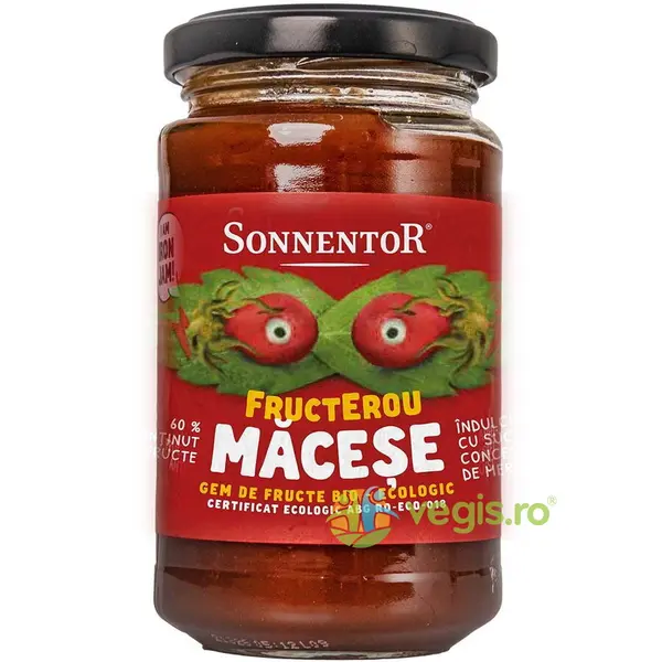 Gem de Macese Indulcit cu Suc de Mere Fructerou Ecologic/Bio 250g