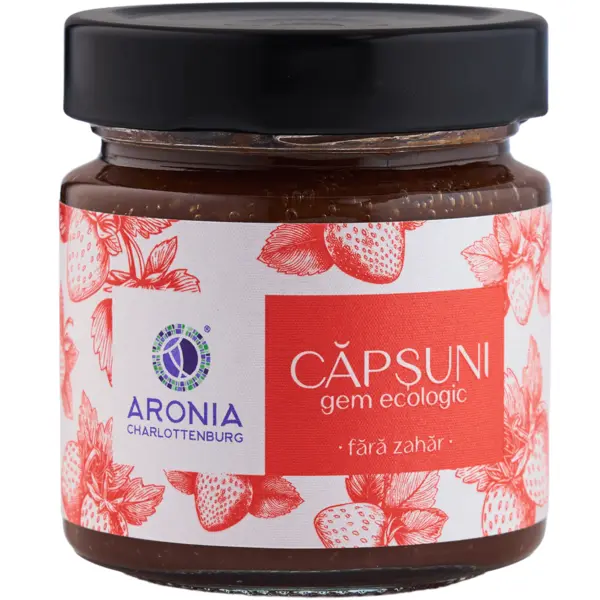 Gem Ecologic de capsuni fara zahar 200 gr. Aronia Charlottenburg