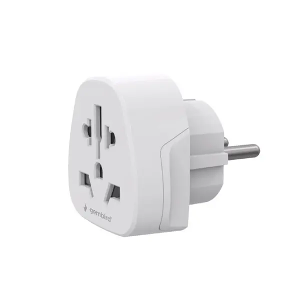 GEMBIRD Adaptor de alimentare Gembird A-AC-EUMINTF, mufa internationala, 15 A, Alb