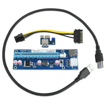 GEMBIRD Adaptor PCI-Express Riser Gembird RC-PCIEX-03, extensie x1 la x16, cablu USB 60 cm
