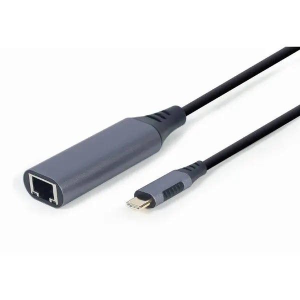 GEMBIRD Adaptor retea Gembird , extern, USB-A 3.1 + Type-C, port RJ-45, 1000 Mbps, silver, A-USB3AC-LAN-01