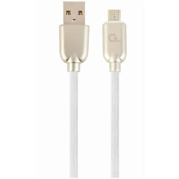 GEMBIRD Cablu alimentare si date Gembird, USB 2.0 (T) la Micro-USB 2.0 (T), 1m, Alb, CC-USB2R-AMmBM-1M-W