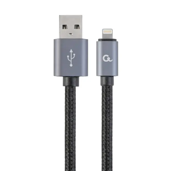 GEMBIRD Cablu alimentare si date Gembird, USB 2.0 (T) la tip Lightning (T), 1.8m, conectori auriti, Negru, CCB-mUSB2B-AMLM-6