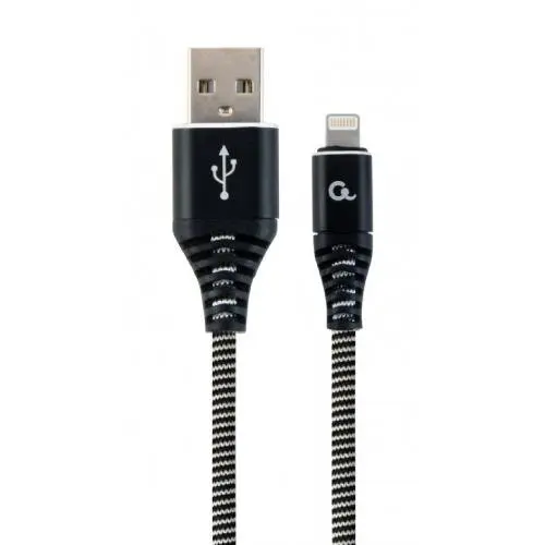 GEMBIRD Cablu de date Gembird Premium Cotton Braided, USB 2.0 - USB-C, 1m, Negru