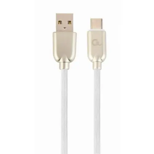 GEMBIRD Cablu de date Gembird Premium Rubber, USB - USB-C, 2m, Alb