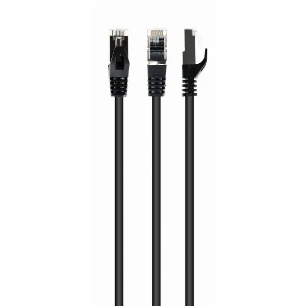 GEMBIRD Cablu FTP Gembird PP6A-LSZHCU-BK-0.5M, Patchcord, CAT.6a, 0.5 m (Negru)