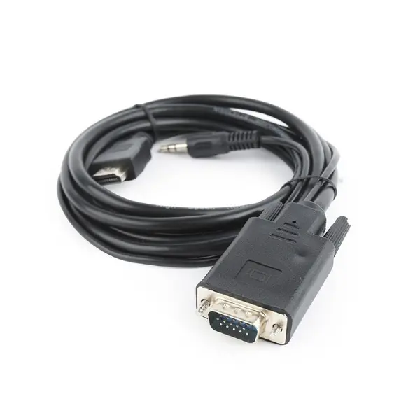 GEMBIRD Cablu Gembird A-HDMI-VGA-03-10, HDMI - VGA + 3.5mm jack, 3m, Black