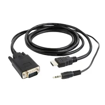 GEMBIRD Cablu Gembird A-HDMI-VGA-03-6, HDMI - VGA + 3.5mm jack, 1.8m, Black