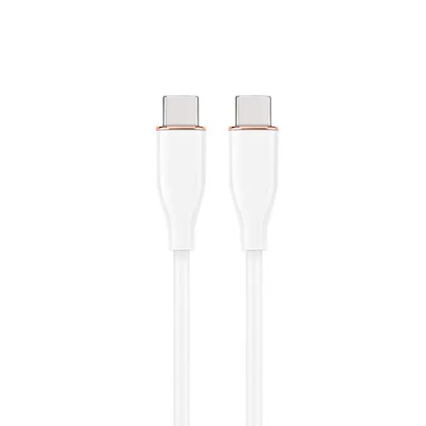 GEMBIRD Cablu silicon USB 2.0 type C T-T 1.5m Alb, Gembird CC-USB2S-CMCM-1.5M-W