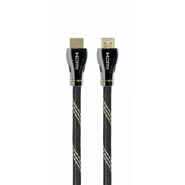 GEMBIRD CABLU video GEMBIRD, HDMI (T) la HDMI (T), 3m, HDMI 2.1, premium, conectori auriti, rezolutie maxima 8K (7680 x 4320) la 60 Hz, negru