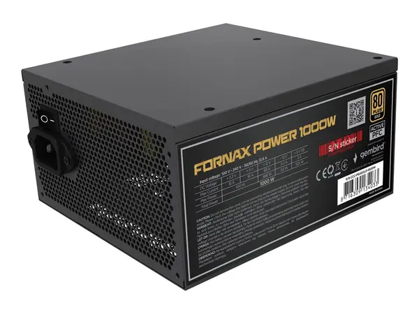 Gembird CCC PSUGOLD 1000W - 1000W, ATX 3.1, 80+ Gold, Modulara, 12VHPWR