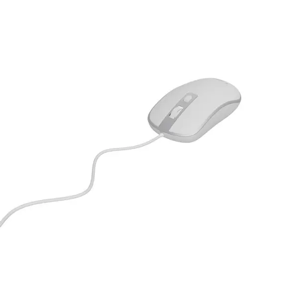 GEMBIRD MOUSE GEMBIRD, PC sau Notebook, cu fir, USB, Optic, 1200 dpi, butoane-scroll 4-1, Cablu 1.35m, Alb-argintiu, MUS-4B-06-WS