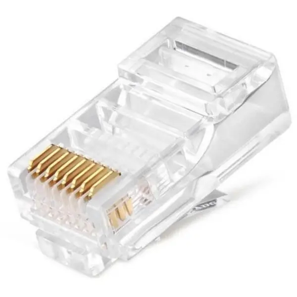 GEMBIRD Mufe RJ-45 Gembird PLUG3UP6/100, pentru cablu UTP, Cat5e, conector RJ-45 (T), plastic, 100 buc.