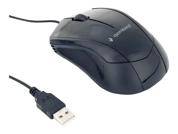 Gembird MUS 3B 02 - Mouse optic 1000 DPI, USB, 3 butoane, cablu 1.35 m, Negru