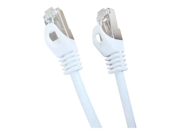 GEMBIRD PP6A LSZHCU W 1M - Patchcord Cat.6A S FTP LSZH 1m, Cupru, Alb, RJ45-RJ45, Gold Plated