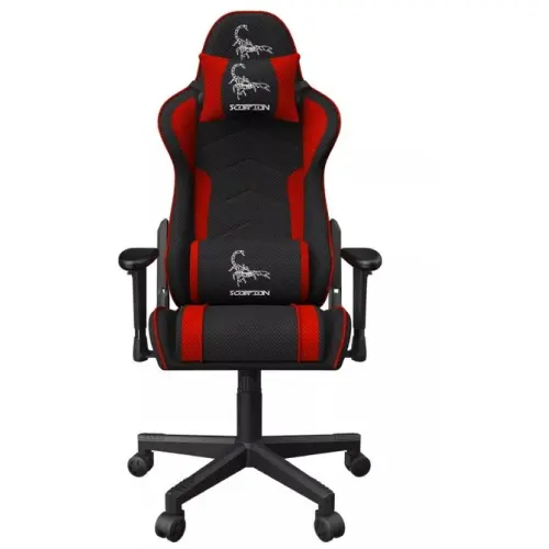 GEMBIRD Scaun gaming Gembird Scorpion Mesh, greutate suportata 136 kg, Rosu/Negru