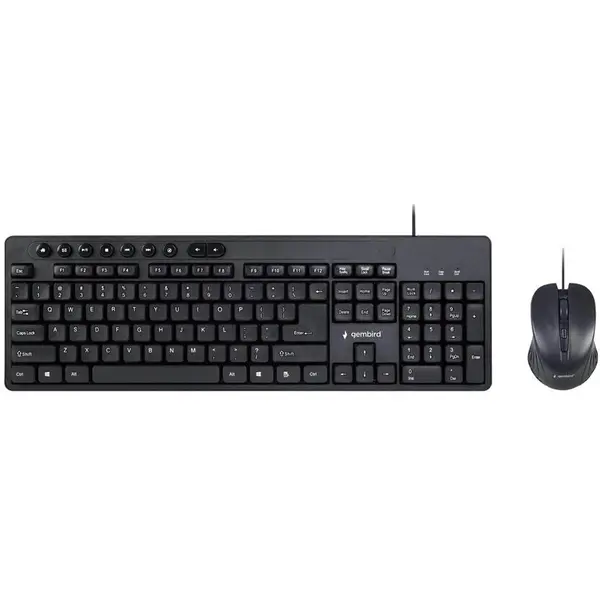 GEMBIRD Set tastatura si mouse Gembird KBS-UM-04, cu cablu, negru, EN layout