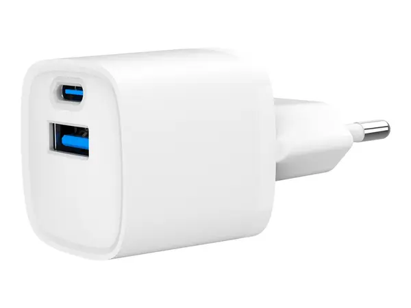 Gembird TA UC PDQC20 W 01 - Incarcator USB 20W, USB A + USB C, Fast Charge PD QC 3.0, Alb
