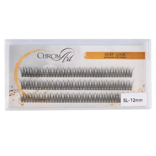 Gene false smocuri ChromArt Premium Silk Lashes - Silky Look 12 mm