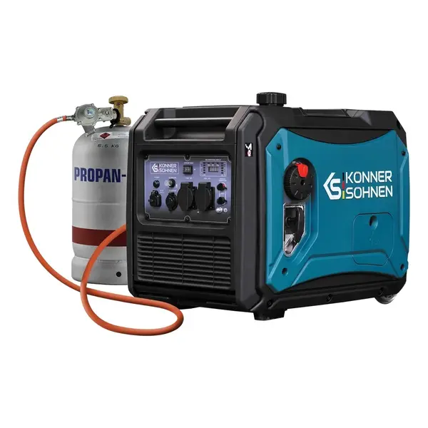 Generator de curent 4.4 kW inverter - HIBRID (GPL + benzina) - insonorizat - Konner & Sohnen - KS-4000iEG-S