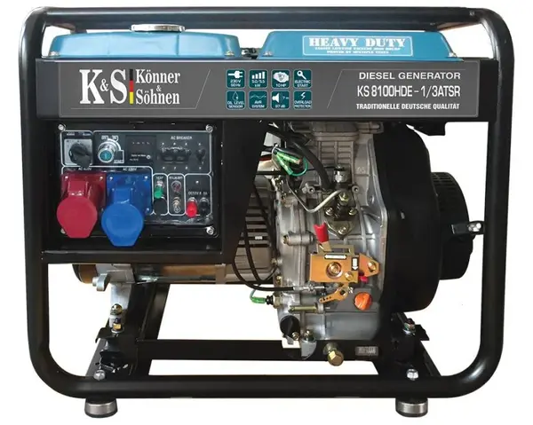 Generator de curent 6.5 kW diesel - Heavy Duty - Konner & Sohnen - KS-8100DE-1/3-HDATSR