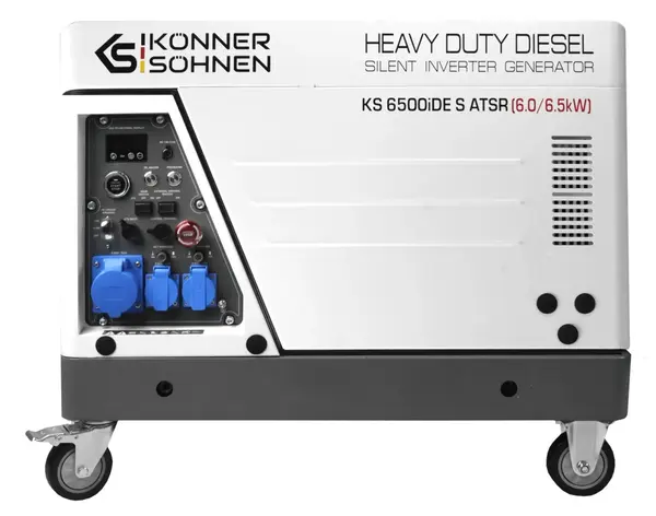 Generator de curent 6.5 kW inverter, insonorizat - DIESEL - Konner & Sohnen - KS-6500iDЕ-S-ATSR