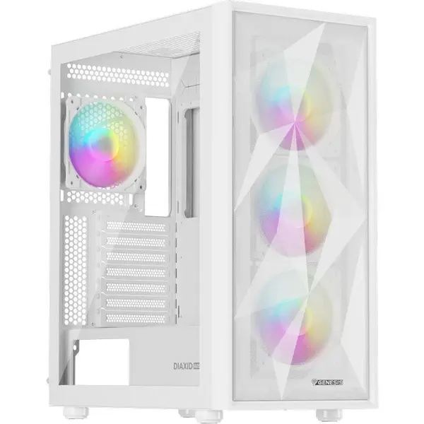 Genesis Carcasa Genesis Diaxid 605 ARGB, Mid Tower, Alb