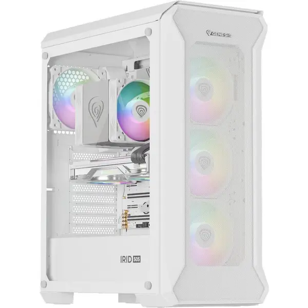 Genesis Carcasa Genesis Irid 505 V2, Mid Tower ARGB, Alb
