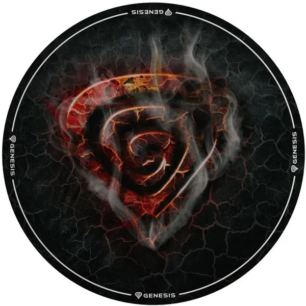 Genesis Covoras de protectie rotund Genesis Tellur 400 Lava rotunda, 100 cm, Negru