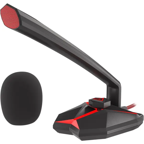 Genesis Microfon Gaming Genesis Radium 200, cu fir, USB, Jack 3.5 mm, Negru/Rosu