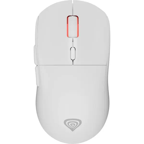 Genesis Mouse gaming wireless Genesis Zircon XIII, 26000 DPI, switch mecanic Huano Silent, Kailh 4.0, Kailh 8.0, iluminare RGB, alb