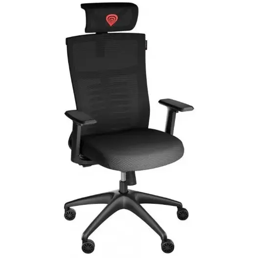 Genesis Scaun gaming Genesis ASTAT 200 G2, material textil, reglabil pe inaltime, greutate maxima suportata 120 kg, inaltime scaun reglabil 44 - 51 cm, tesatura Mesh PureFlow, tetiera si cotiere ajustabile 3D, Negru