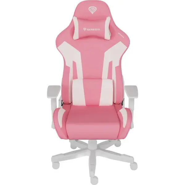 Genesis Scaun gaming Genesis Nitro 710, Greutate maxima 150 kg, Roz/alb