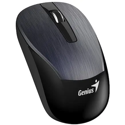 genius MOUSE Genius ECO-8015, Pt. PC sau NB, wireless 2.4GHz, Optic, 1600 dpi, Butoane-scroll 3-1, Negru, 31030011412