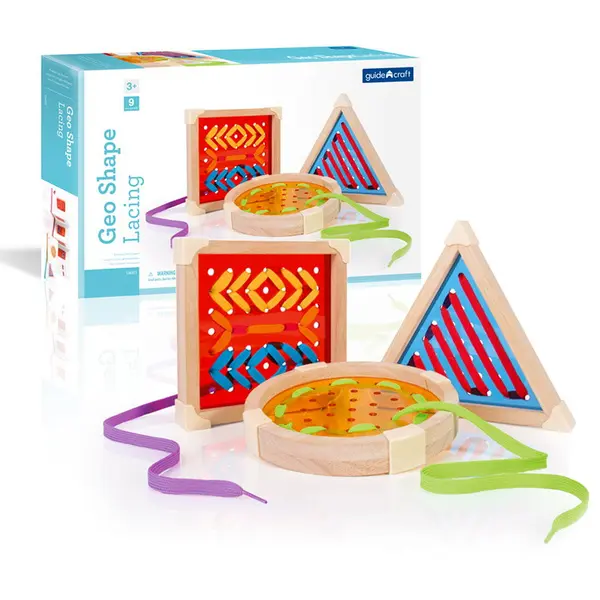 Geo Shape, set de insiretat cu ghiduri, Guidecraft multicolor