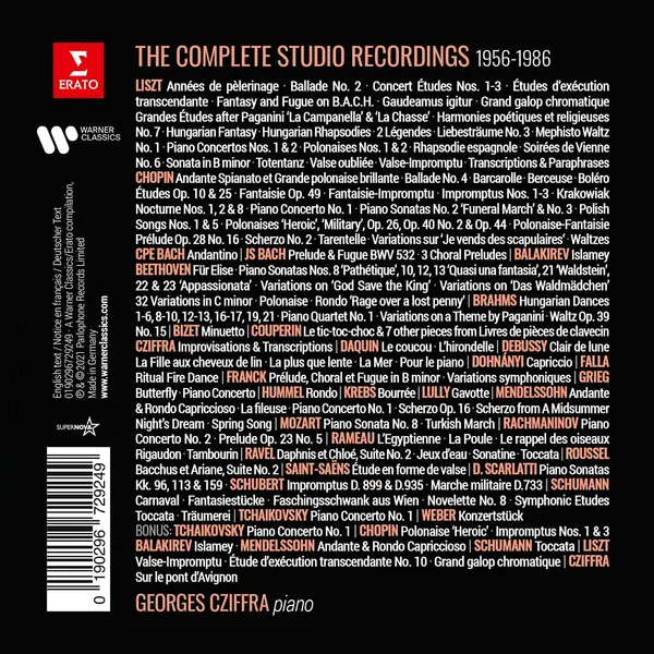 Georges Cziffra: The Complete Studio Recordings 1956-1986 (41CD Box Set) | Georges Cziffra