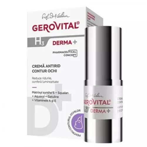 Gerovital H3 Derma+ crema antirid contur ochi, 15ml 388 Zephyr Labs