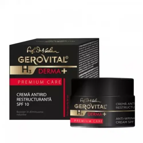 Gerovital H3 Derma+ Premium Care crema antirid restructuranta SPF10, 50ml 4790 Zephyr Labs