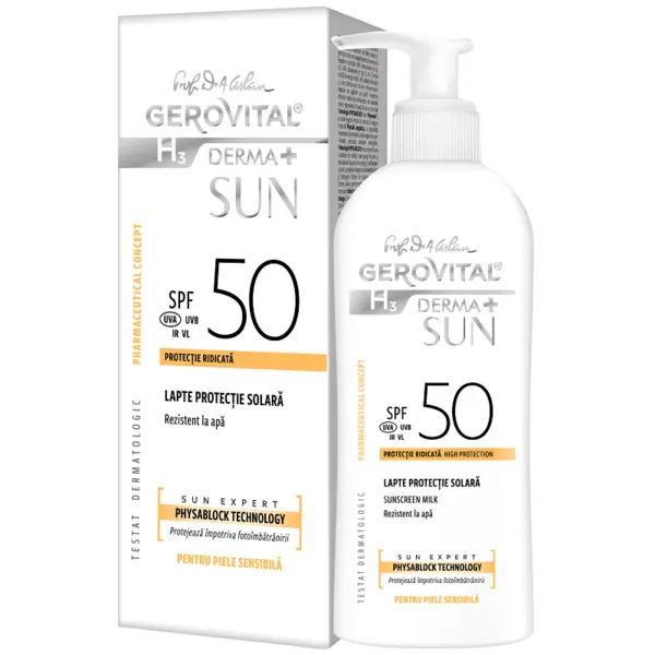 Gerovital H3 Derma Sun Lapte protectie solara SPF50 150 ml
